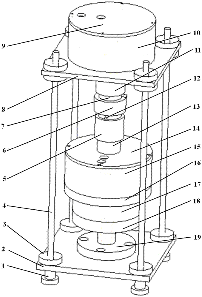 A low-temperature cooling and pressure-applying device