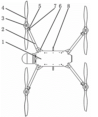 Transversely staggered four-rotor aircraft