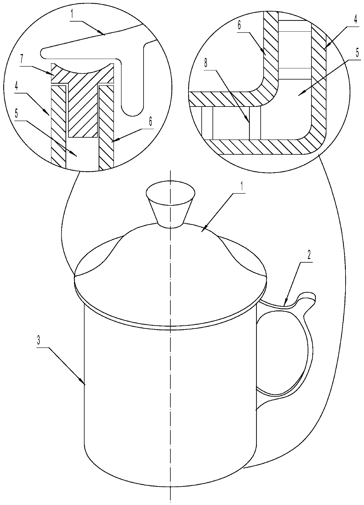 Double-layer practical water cup