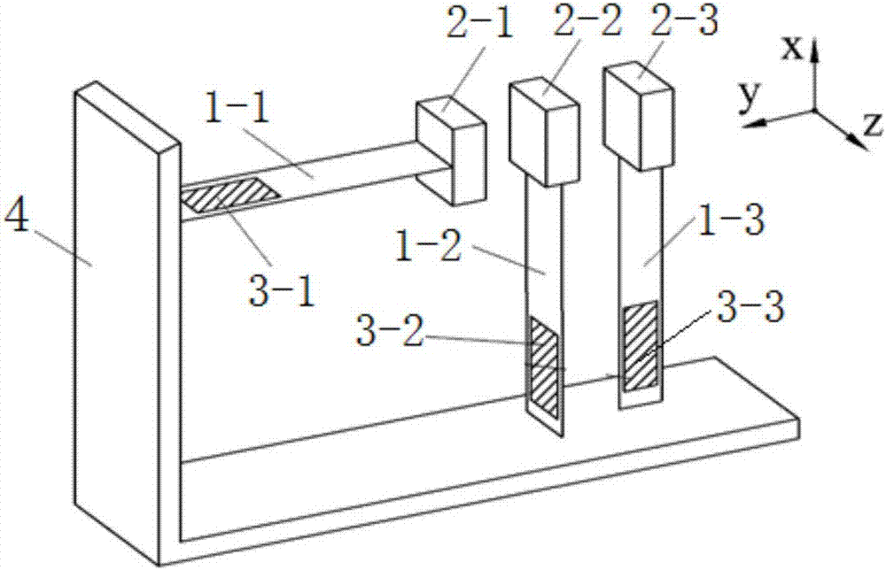 Three-dimensional piezoelectric cantilever beam vibration energy acquisition system