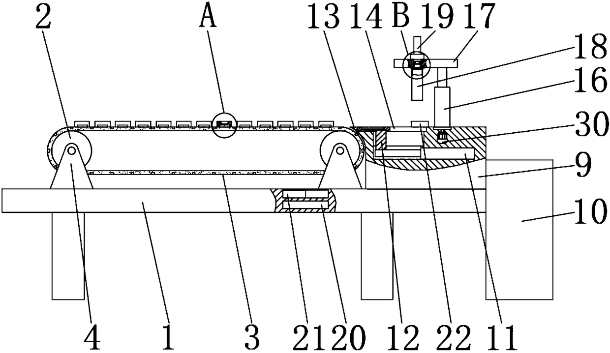 Kernel removing device for processing apples and pears