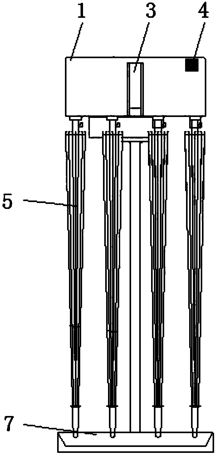 Umbrella rack with shared rotary disc