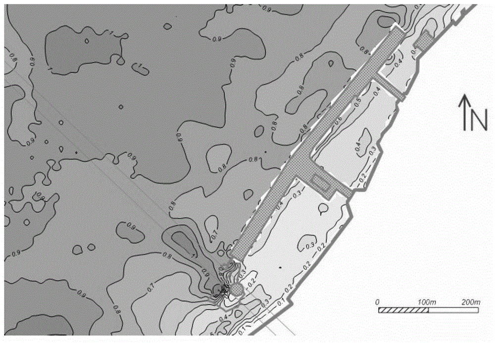 Sediment accumulation forecasting method aiming at trenchless harbor basin channel