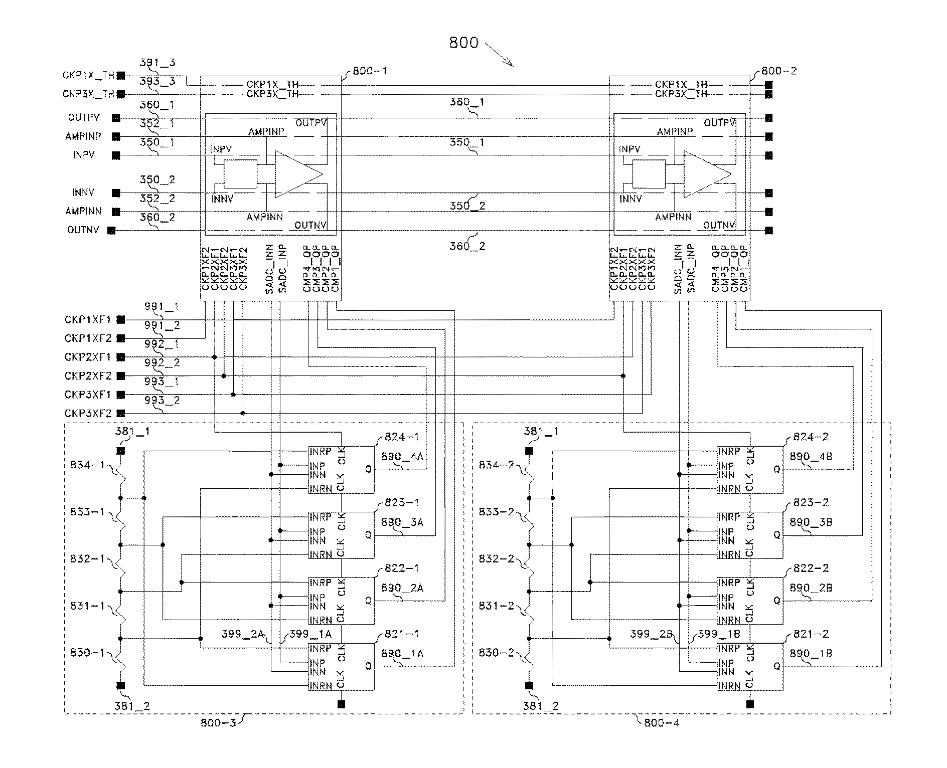 ADC first stage combining both sample-hold and ADC first stage analog-to-digital conversion functions