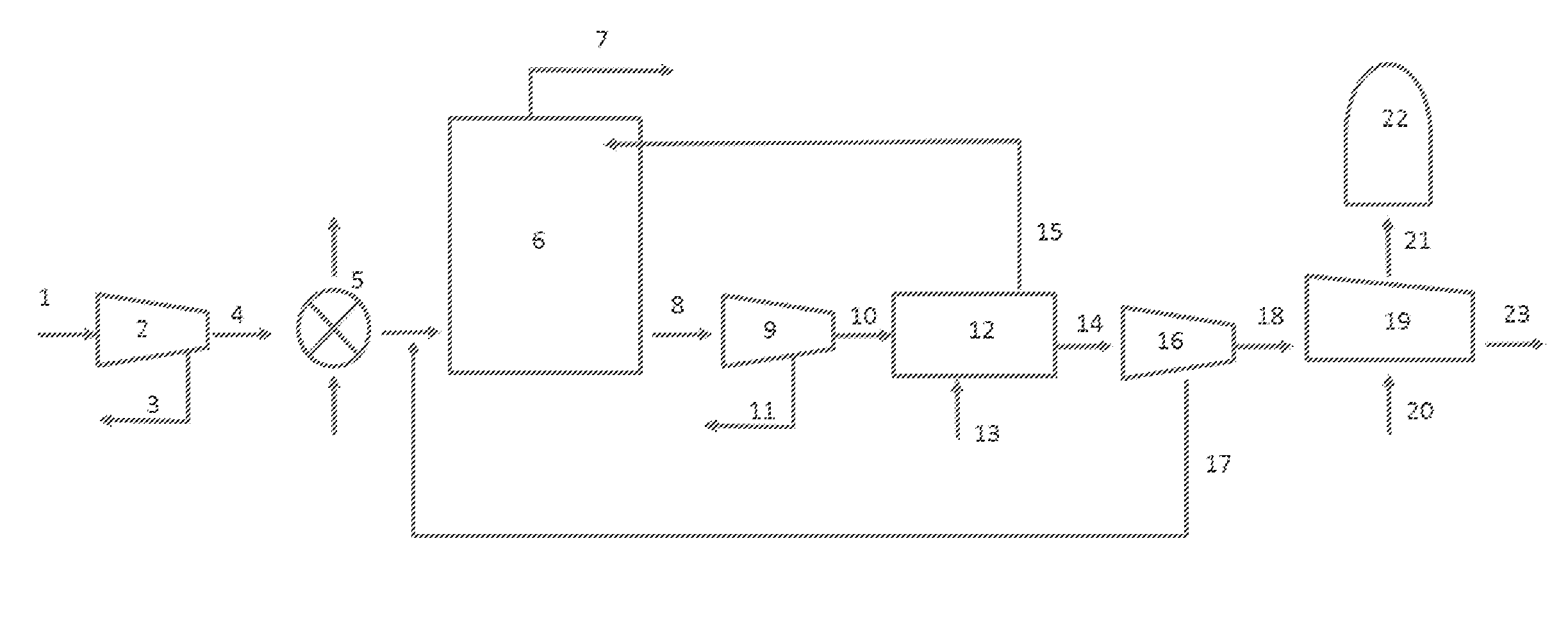 Method and device for thermal biological breakdown and dewatering of biomass
