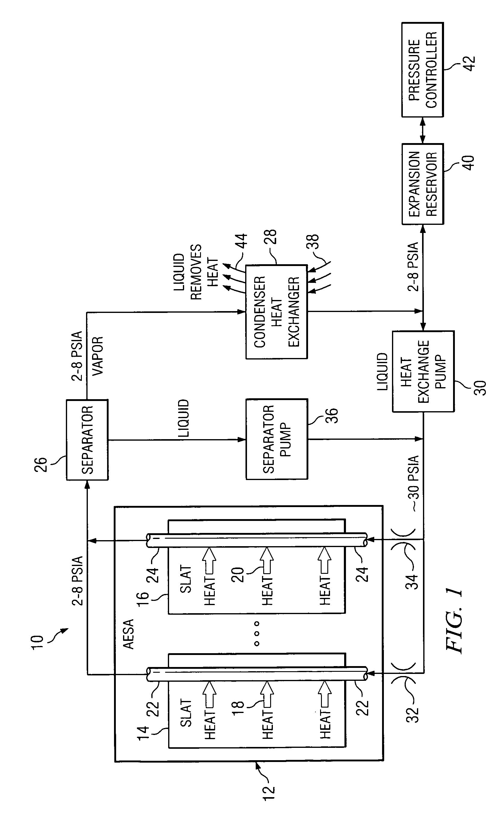 Method and apparatus for cooling with coolant at a subambient pressure