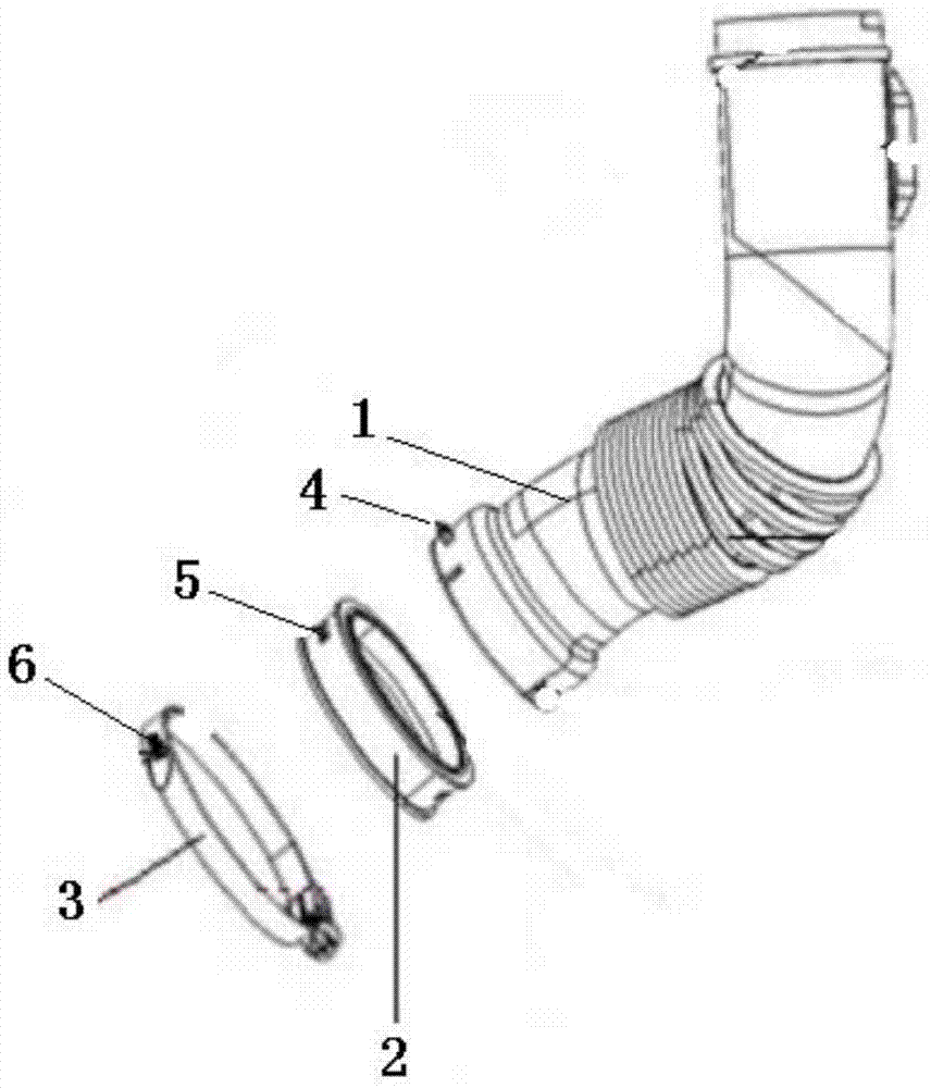 A conversion connection sealing device and an intercooler pipeline