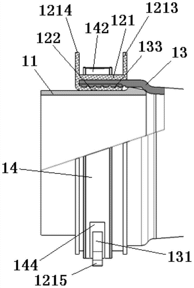 A conversion connection sealing device and an intercooler pipeline