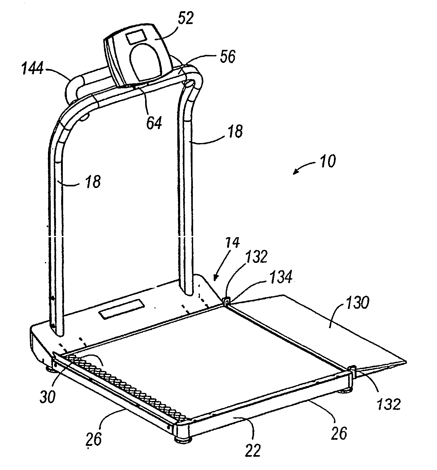 Measuring device, such as a scale or medical scale