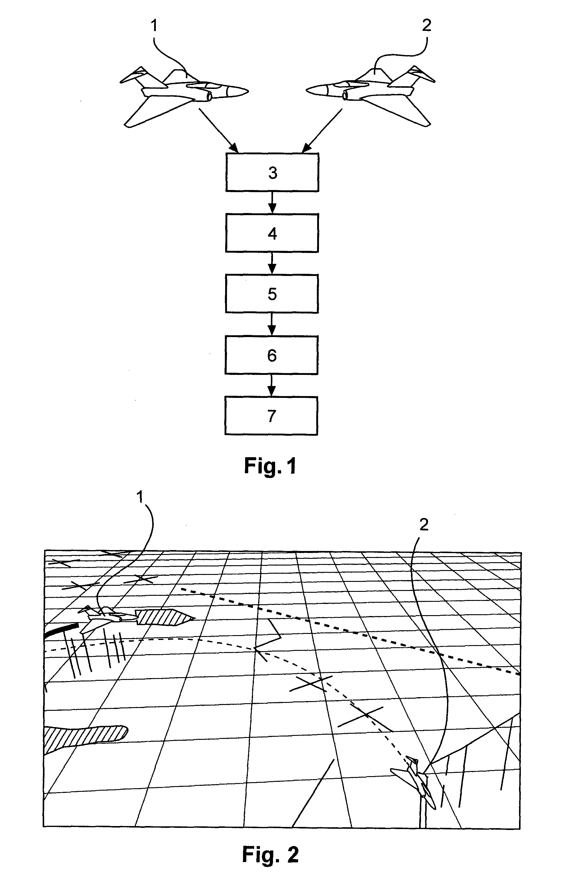 Method for duel handling in a combat aircraft