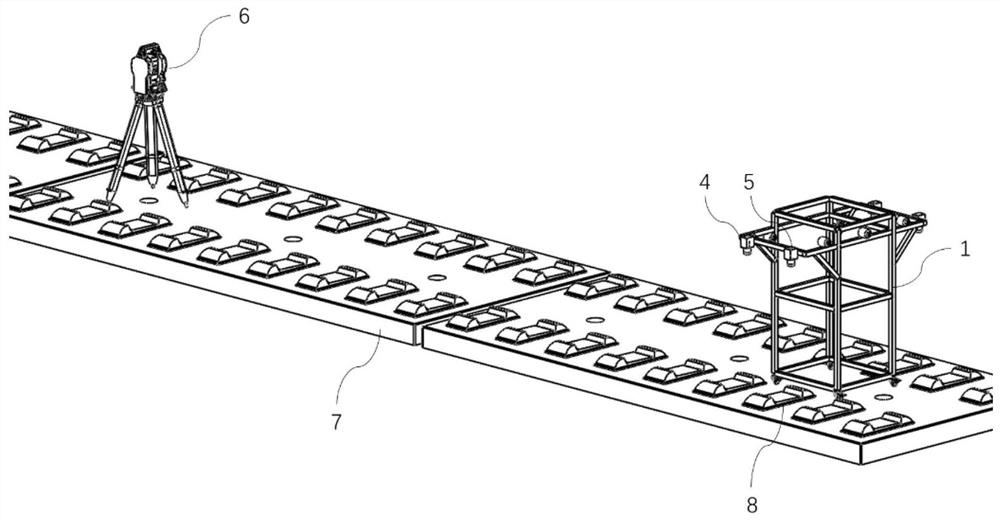 High-speed rail ballastless track bearing platform three-dimensional shape detection method based on digital image