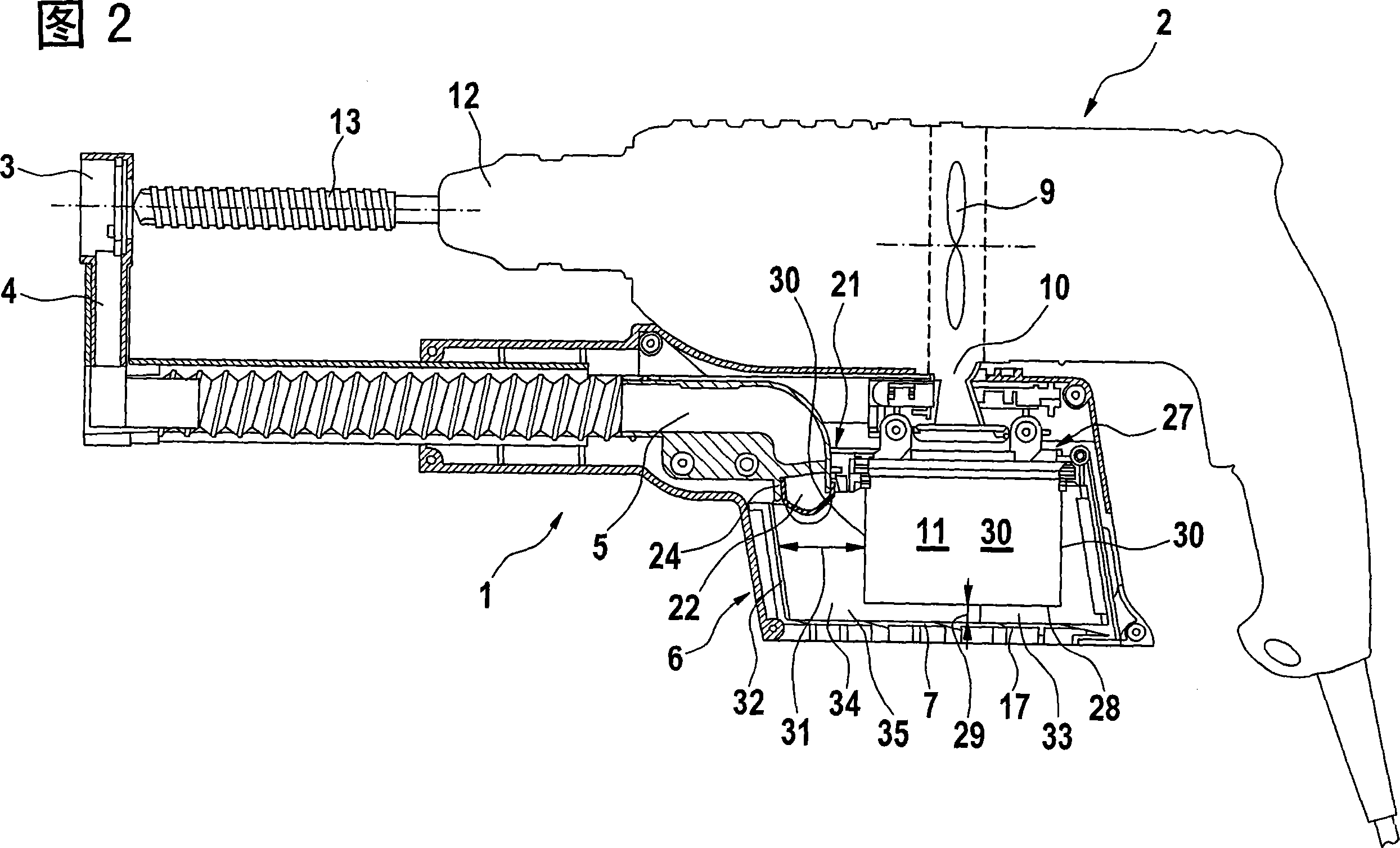 Dust collection device for an handheld electrical tool