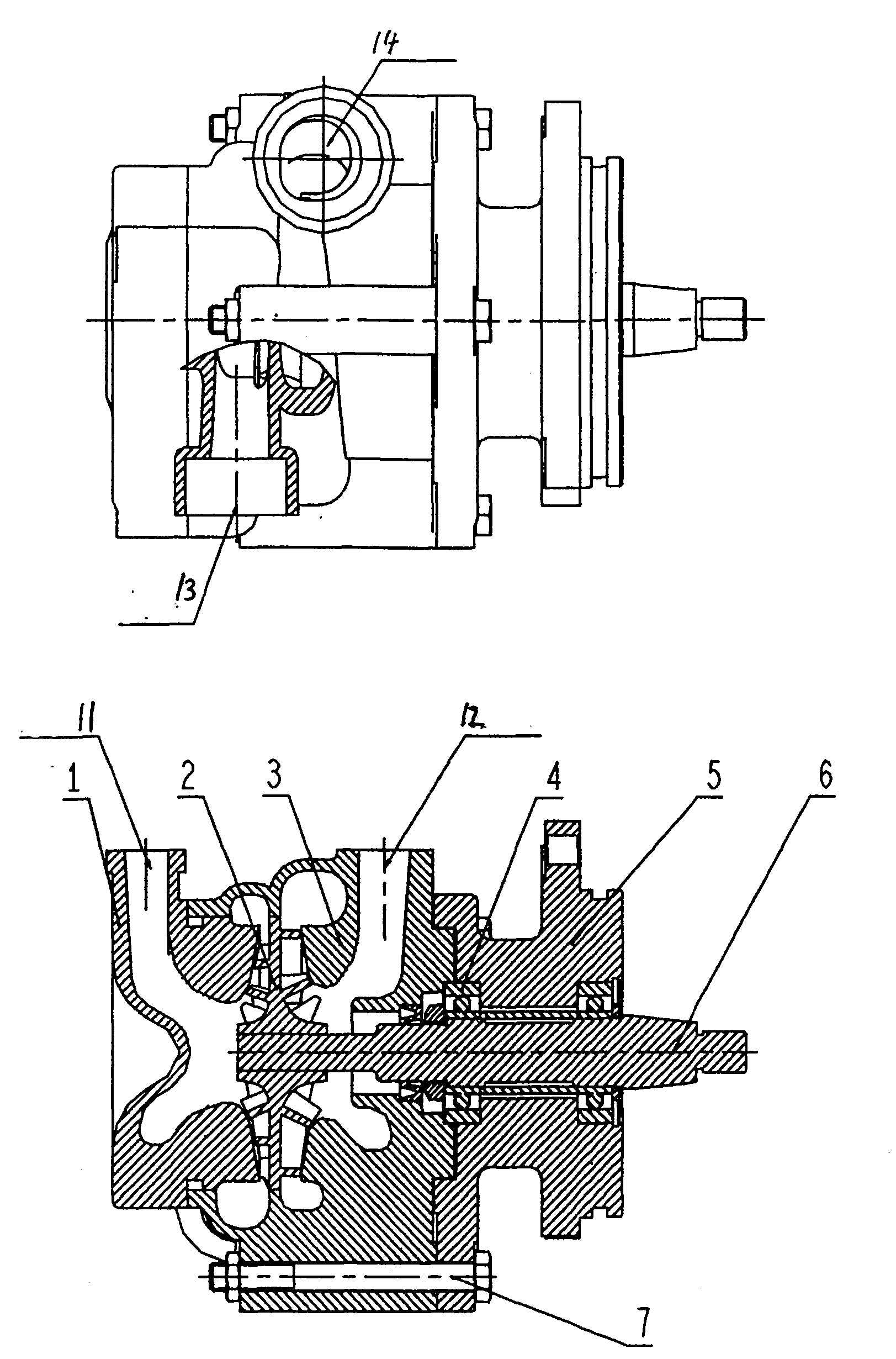 Centrifugal cooling water pump
