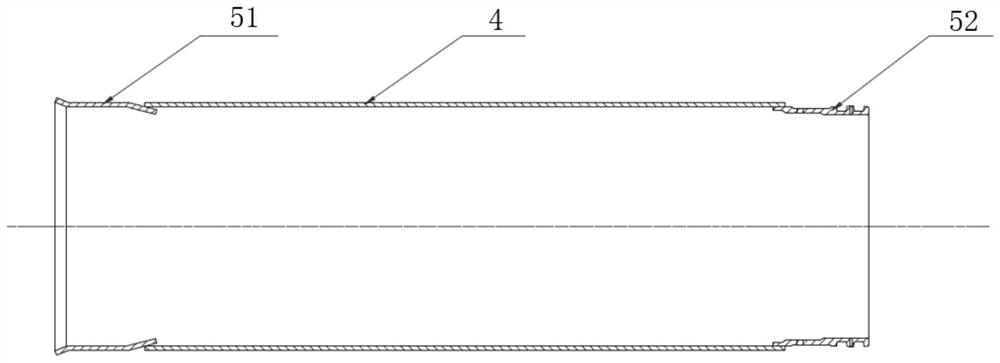 Pressure-bearing pipeline for water transportation and distribution and preparation method