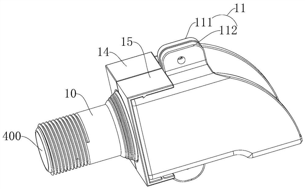 A component for automatic locking of a rotating shaft