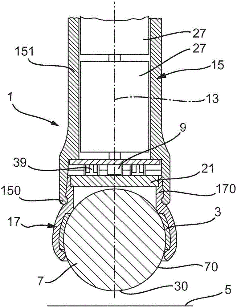Applicator and cartridge for such applicator