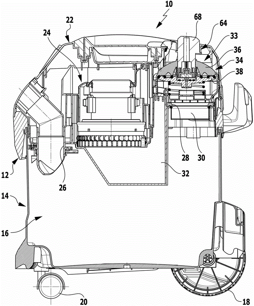 Vacuum cleaner with external air valve for filter cleaning