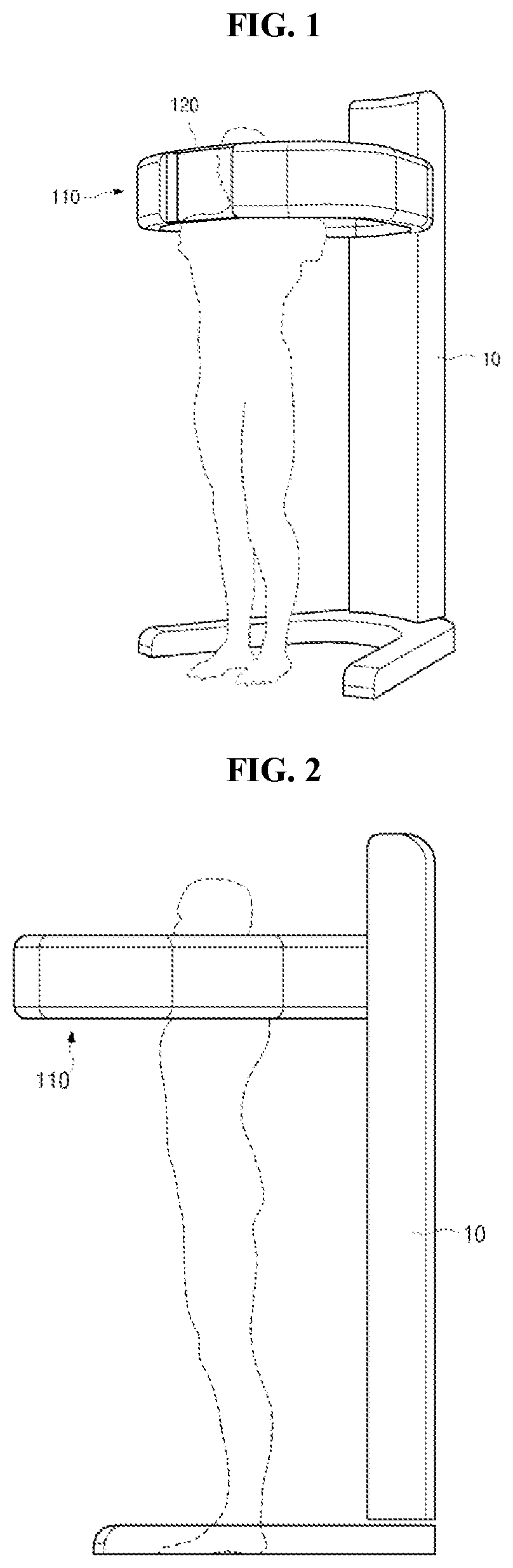 X-ray imaging device with subject alignment device