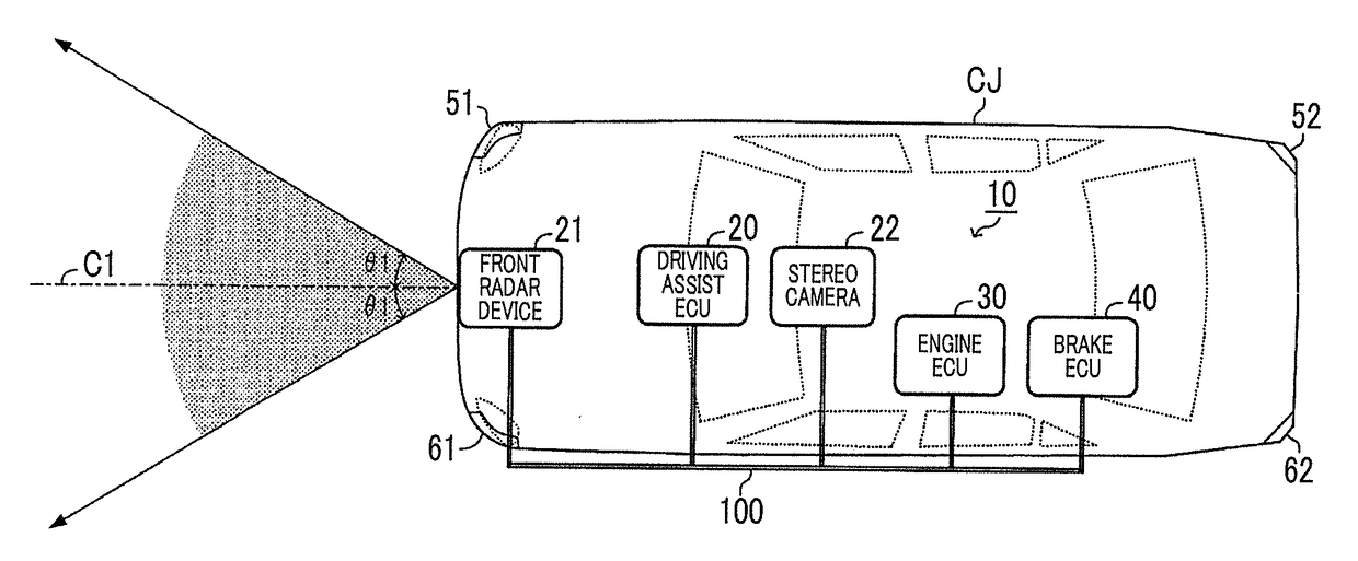 Vehicle traveling control device
