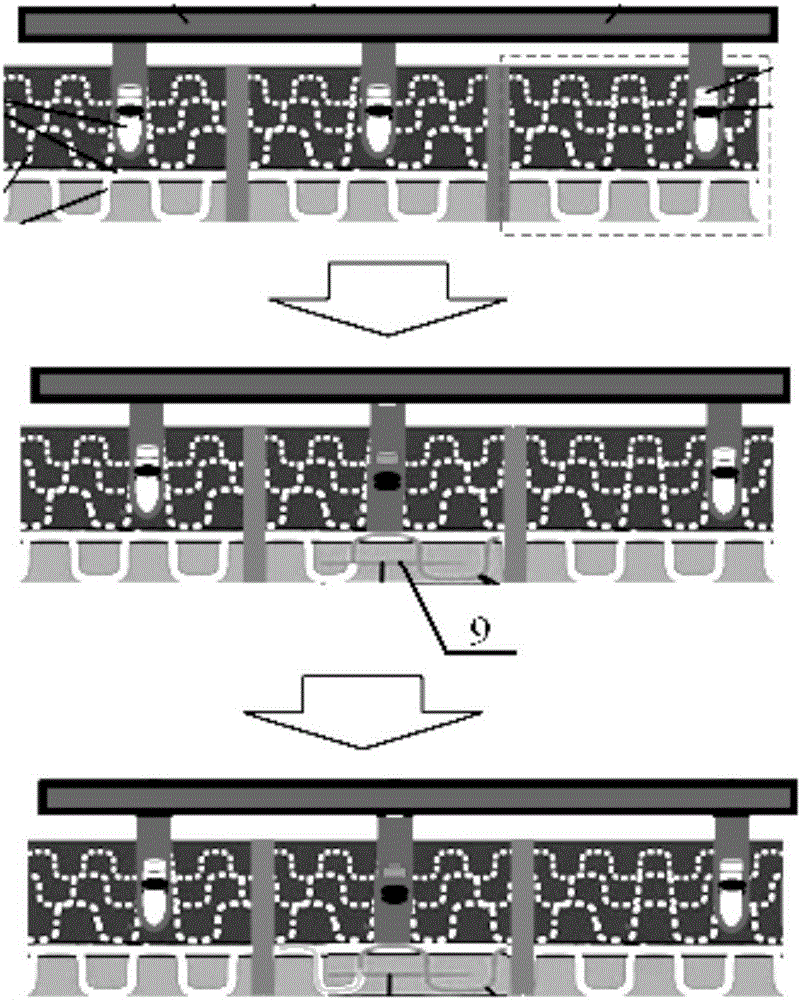 Self-induction repairing resin matrix composite structure and preparing repairing method