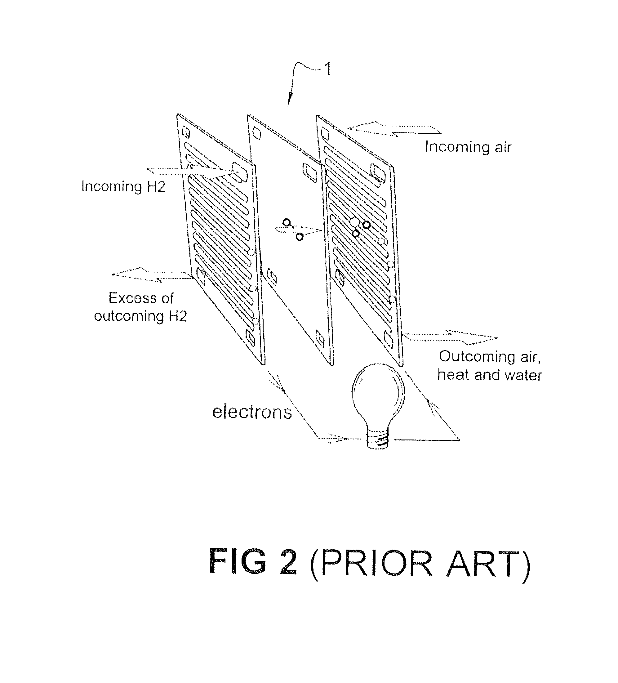 Gaseous diffusion layer for fuel cell