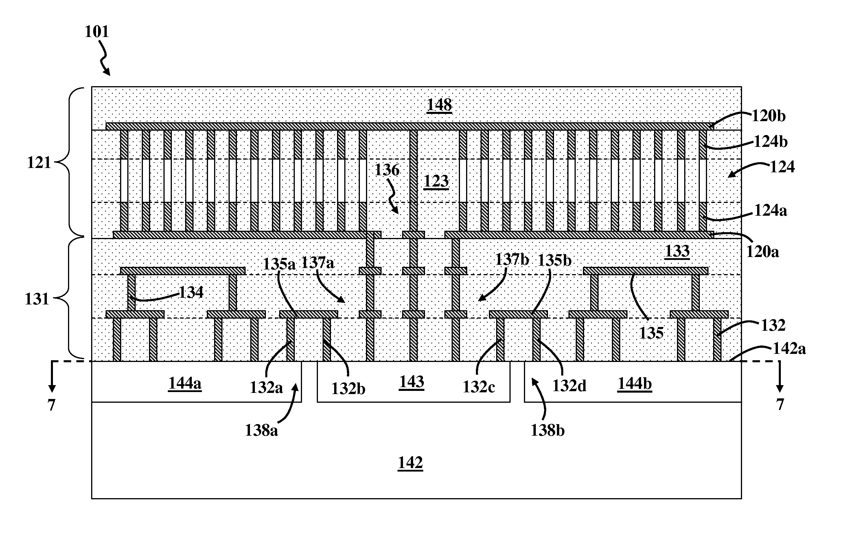 Electronic circuit with embedded memory