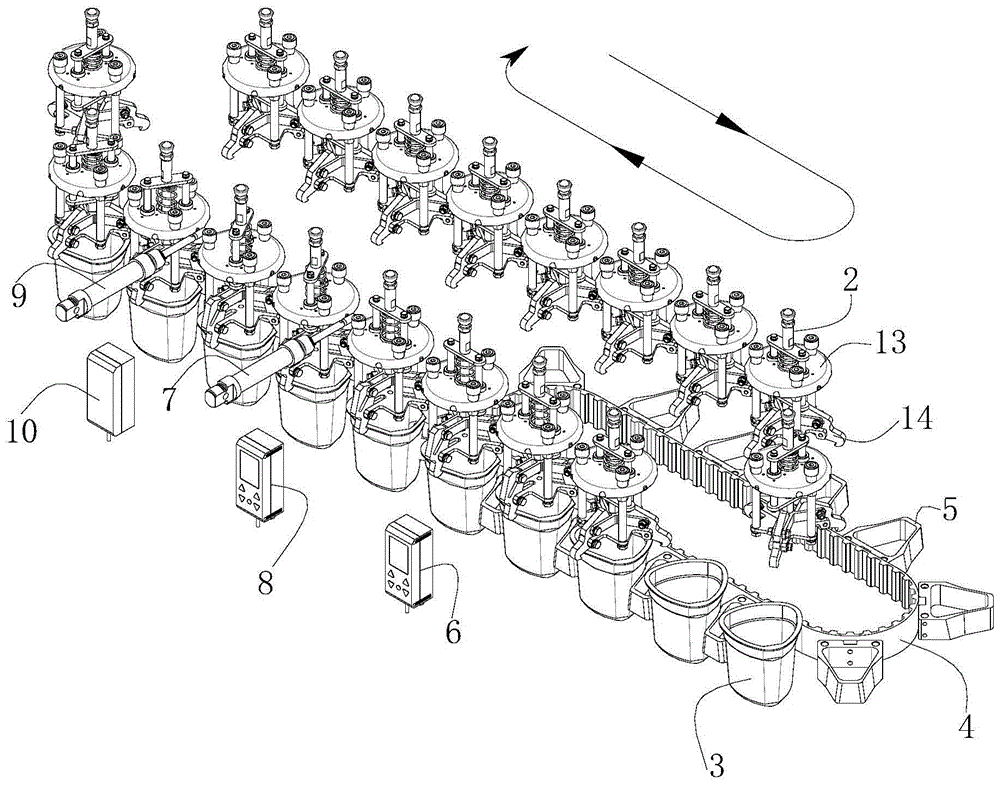 A coding mechanism and coding method for a triangular plastic cup