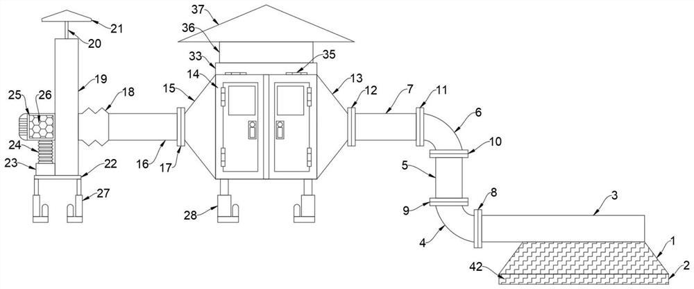 Low-noise kitchen fume purification system