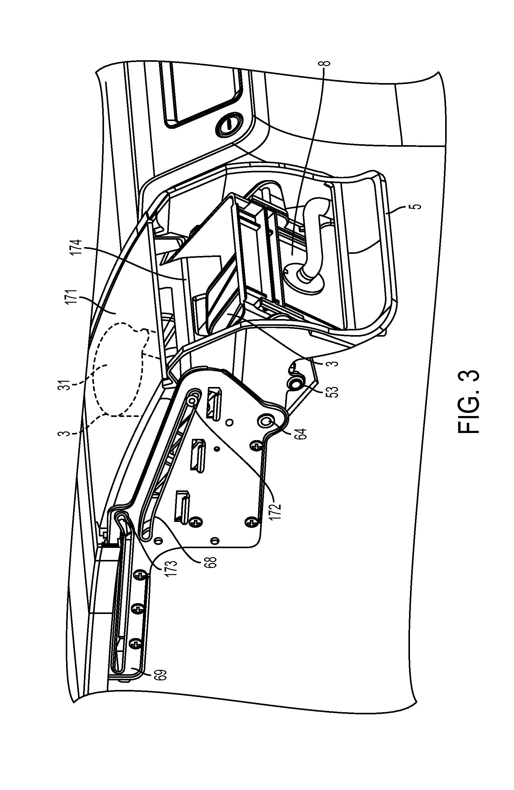 Beverage machine cartridge holder with damped movement