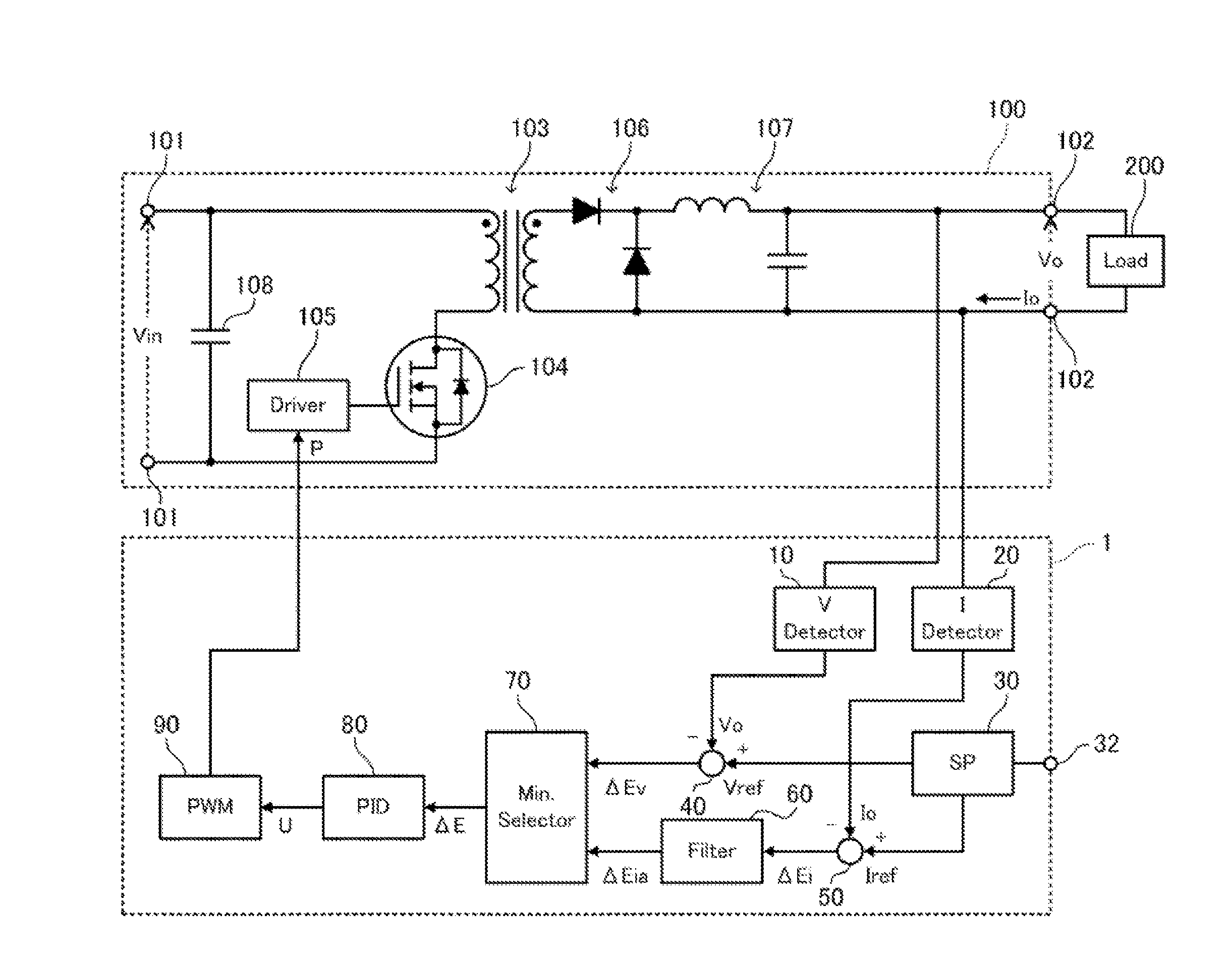 Control device and control method for power supply device