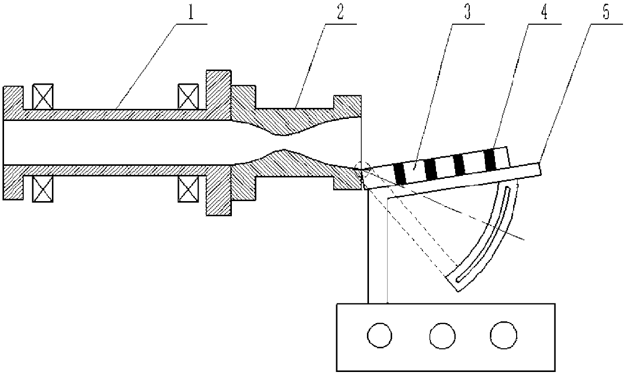 Attack-angle-changing test method for electric arc heater