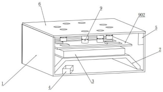 An alarm protection structure for the main board of a gas detector