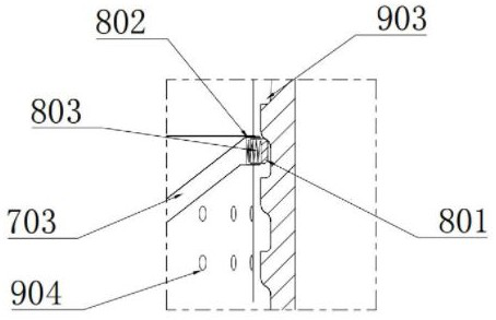 An alarm protection structure for the main board of a gas detector