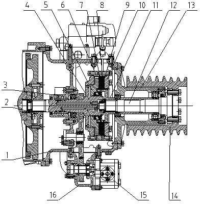 Electro-hydraulic control engine power output device