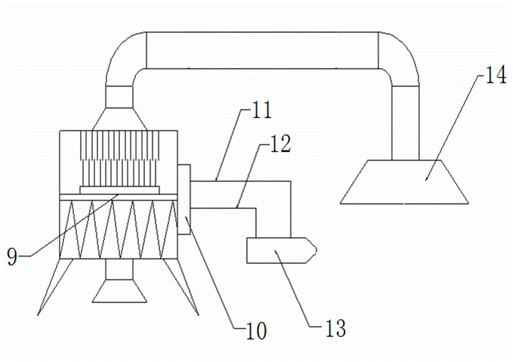 Laser machining fume environment-friendly treatment device and treatment method