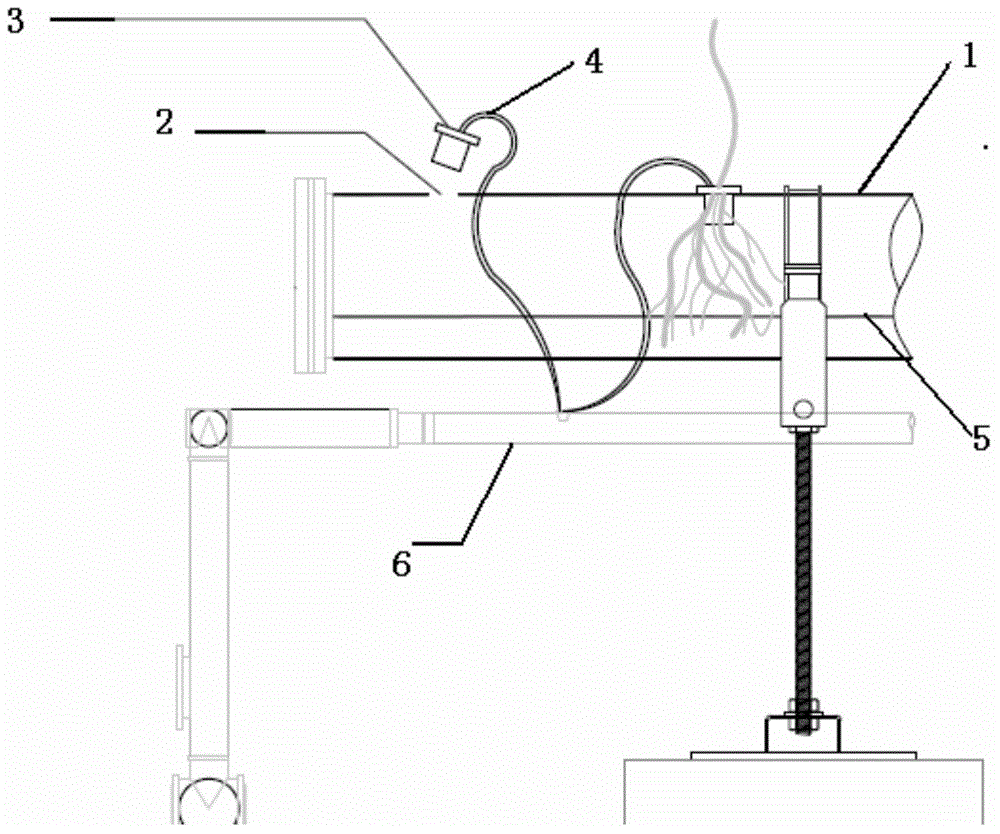 Soilless cultivation pipeline and soilless cultivation pipeline system with root supporting part