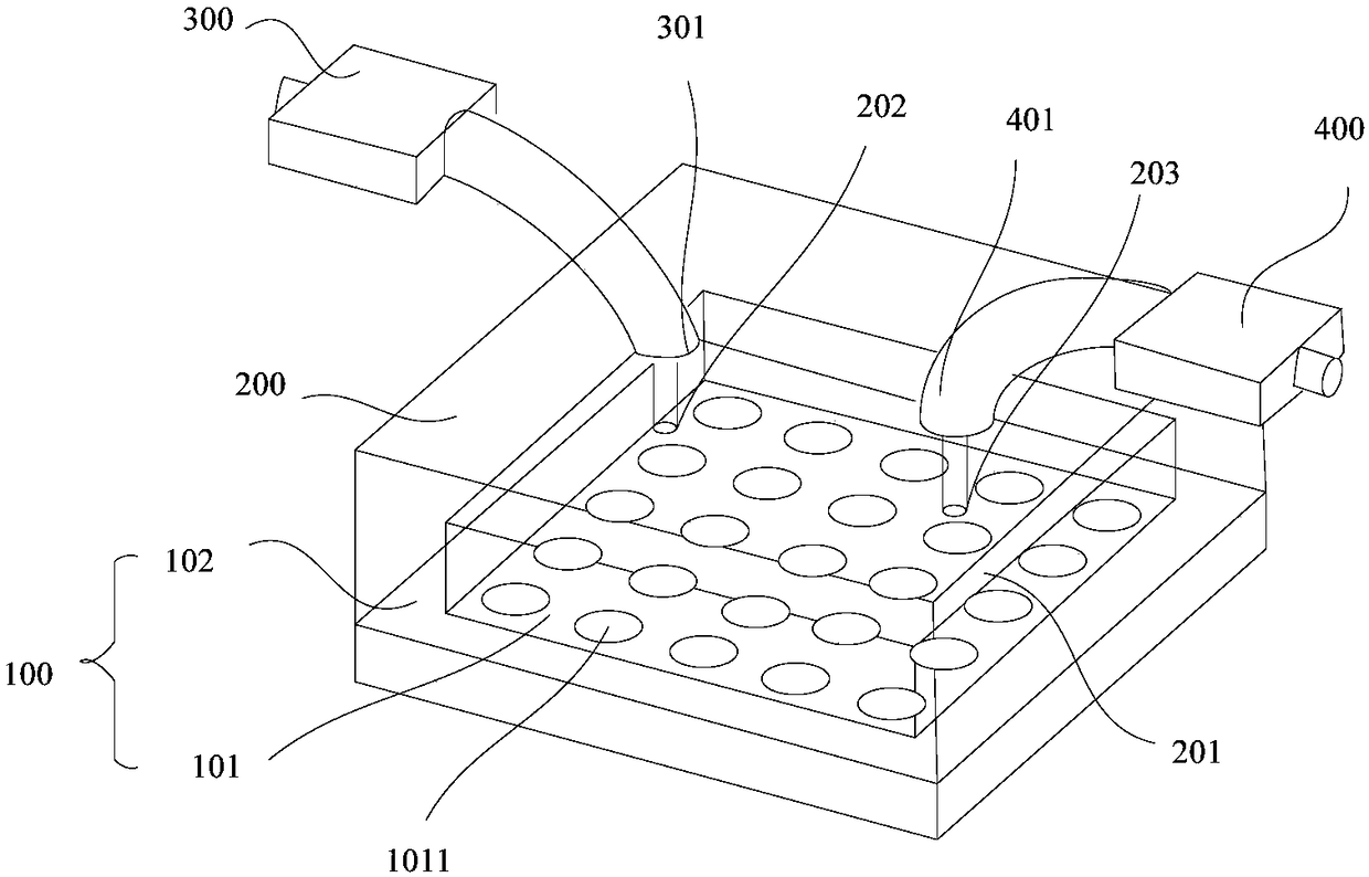 Batch transfer device and transfer method for microchip