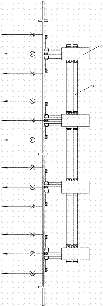 A 220 kV outdoor gis double-flying outlet layout structure