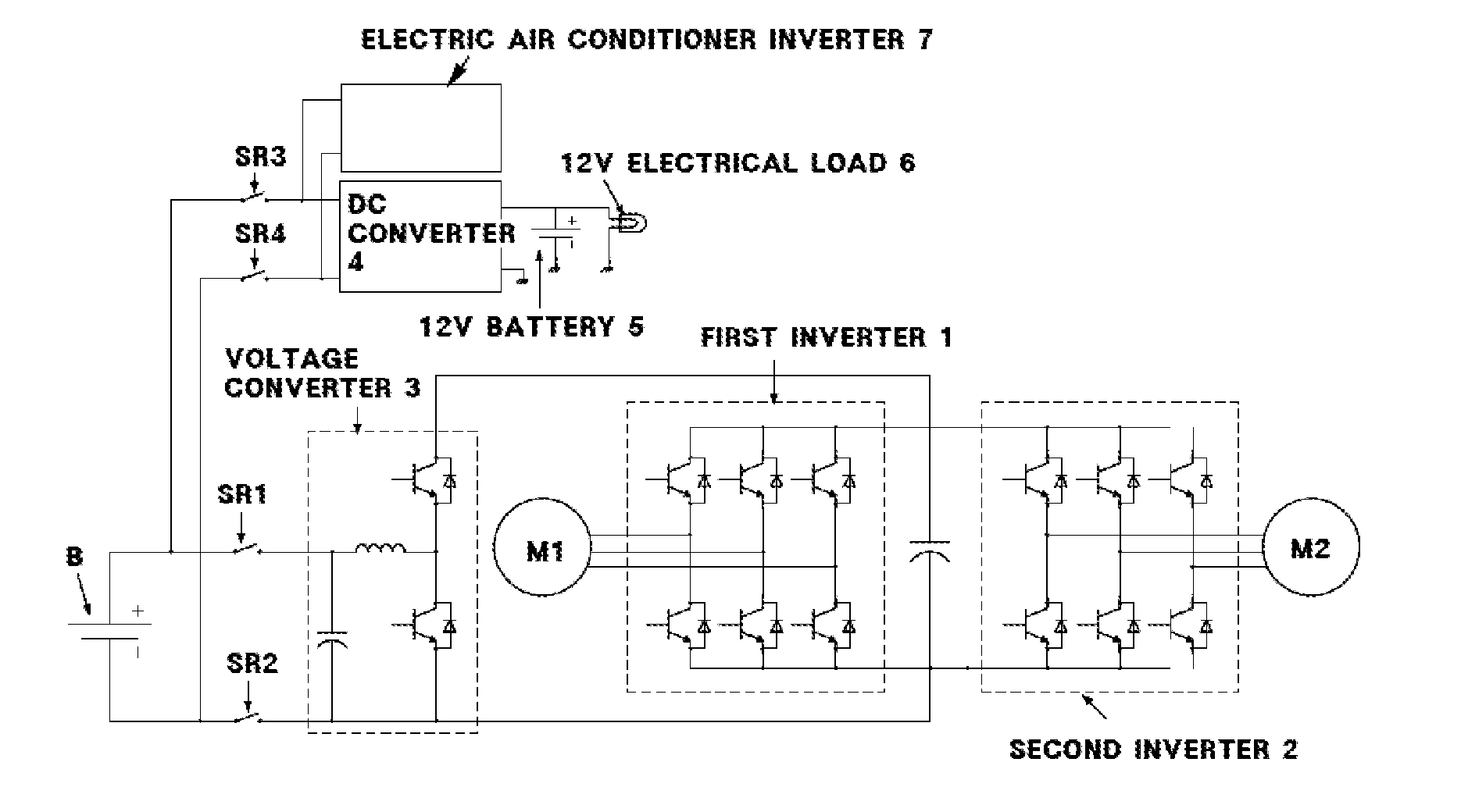 Motor drive system for hybrid vehicle and method for controlling the same