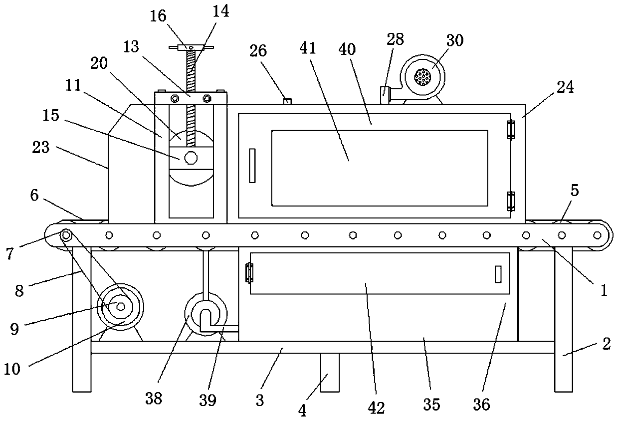 Conveying mechanism of efficient and accurate robot cutting system for poultry meat products