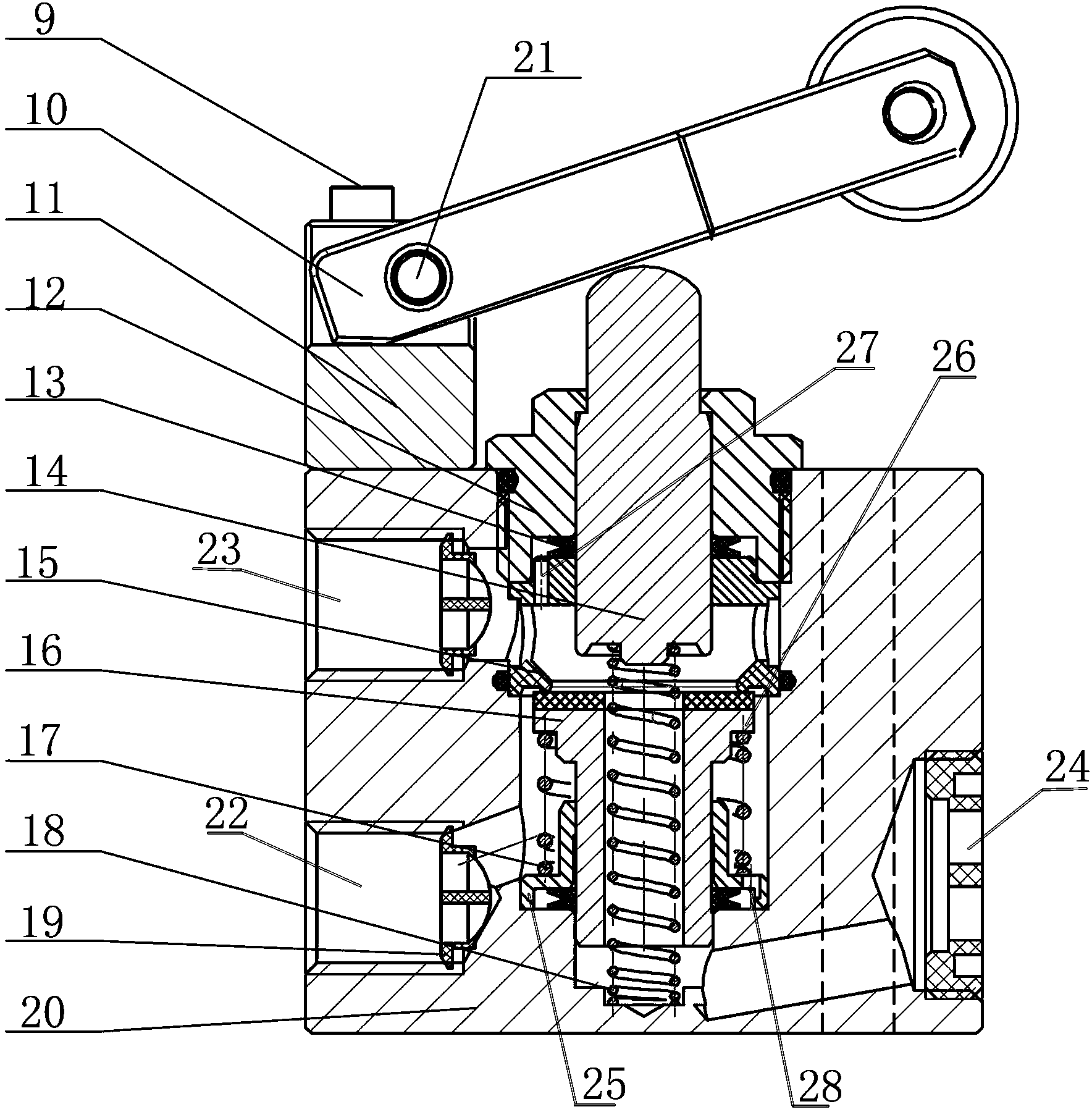 Lever valve