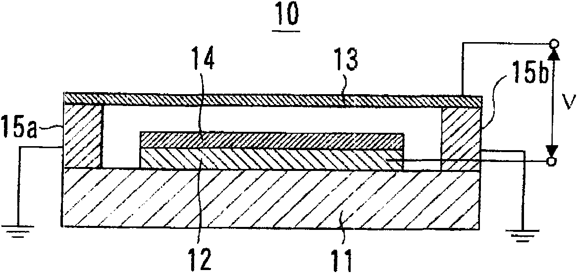 Variable capacitive element, variable capacitive device, and method for driving the variable capacitive element