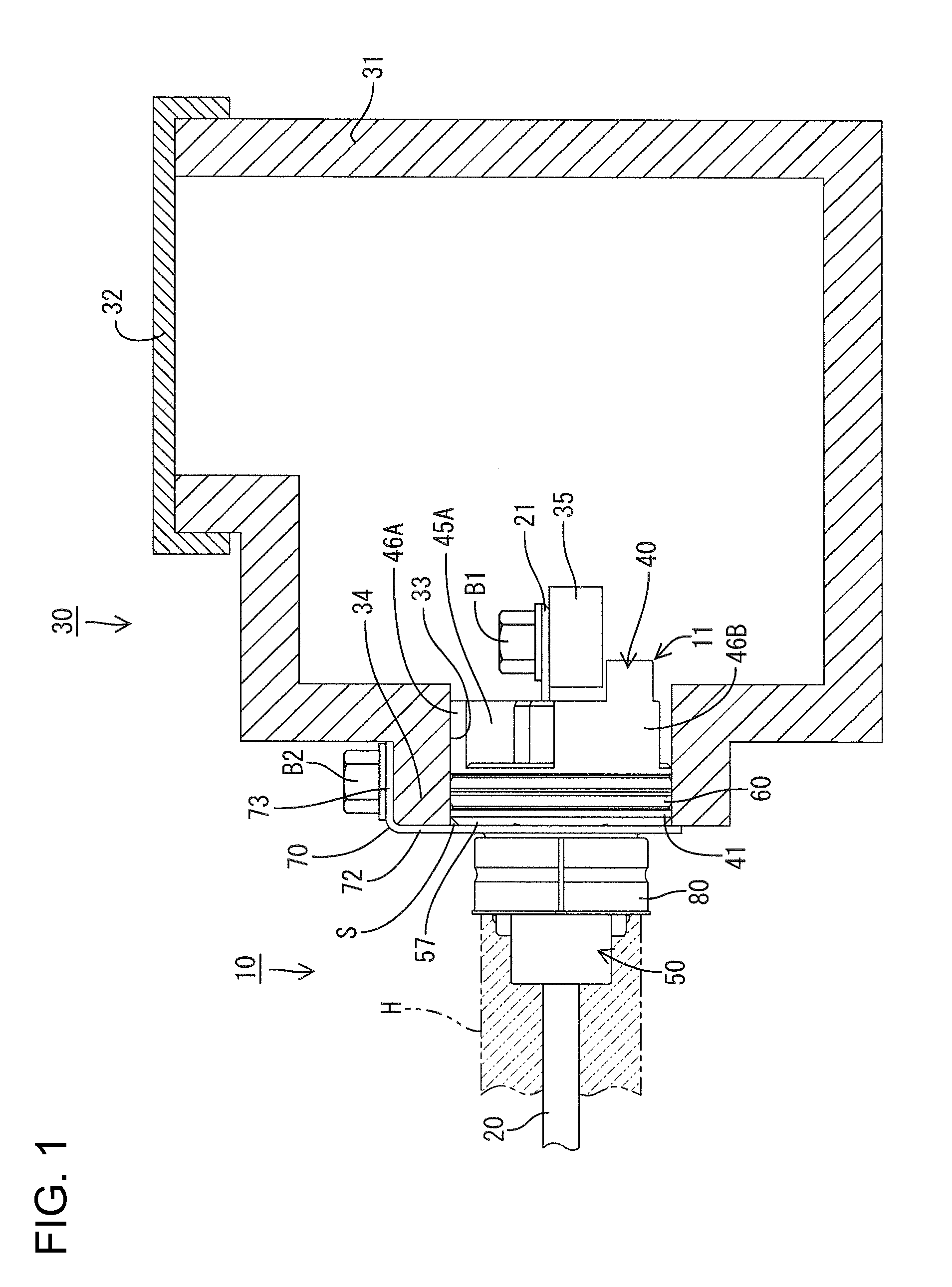 Connector with guide ribs and reinforcing ribs