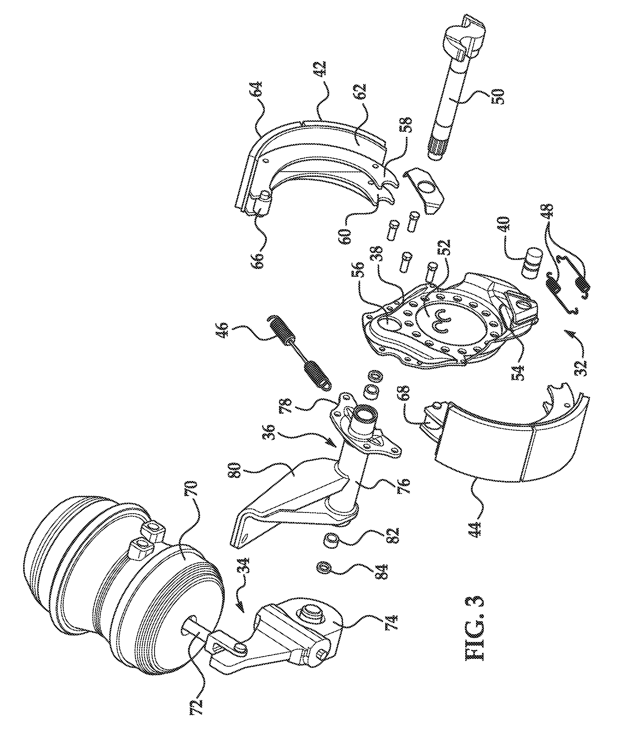Rigid Bracket Assembly for Mounting a Brake Assembly and Brake Actuator