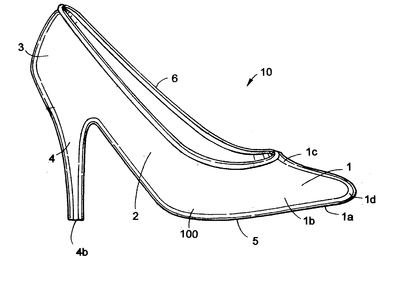 Form fitting cover for high heel shoes