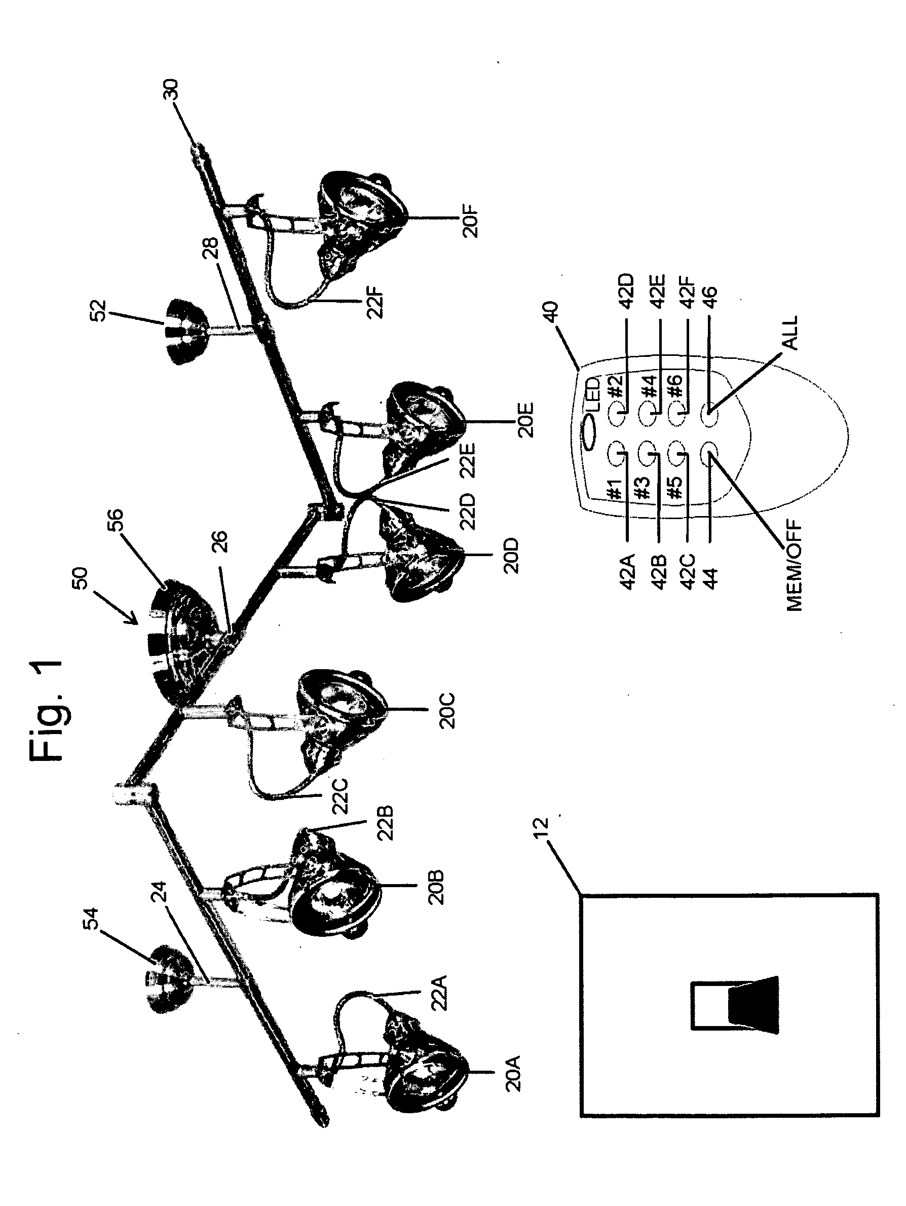 Remotely controllable track lighting system