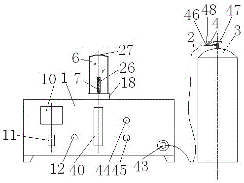A portable oxygen index testing device and using method