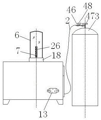 A portable oxygen index testing device and using method