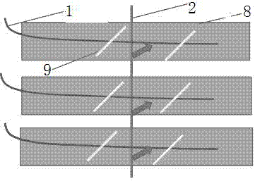 A well layout method for lateral displacement horizontal wells of proposed wells in ultra-low permeability tight oil reservoirs