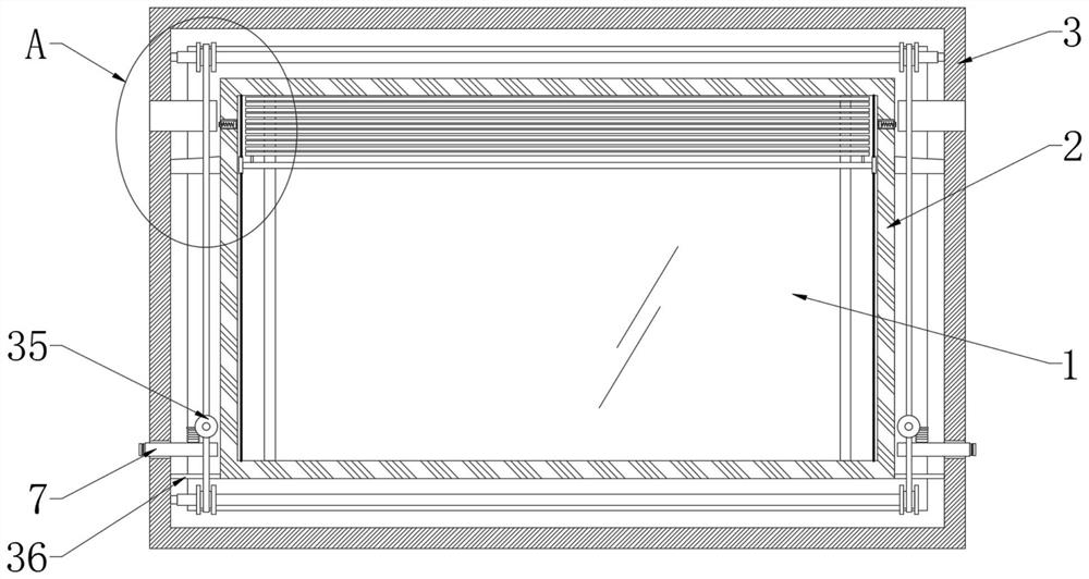 Pulling curtain type hollow glass